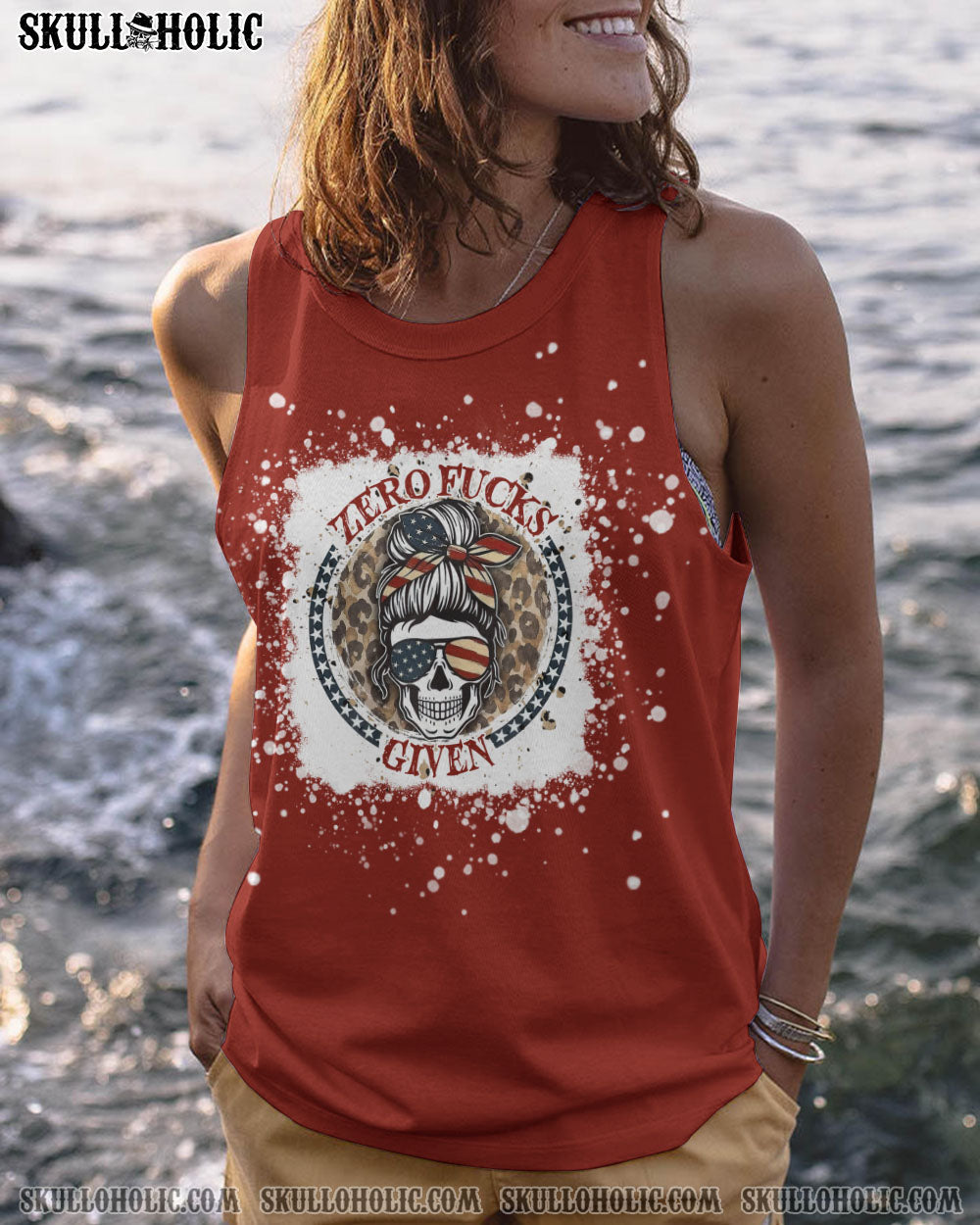 ZERO FCKS GIVEN LEOPARD FLAG ALL OVER PRINT - YHHG2911221