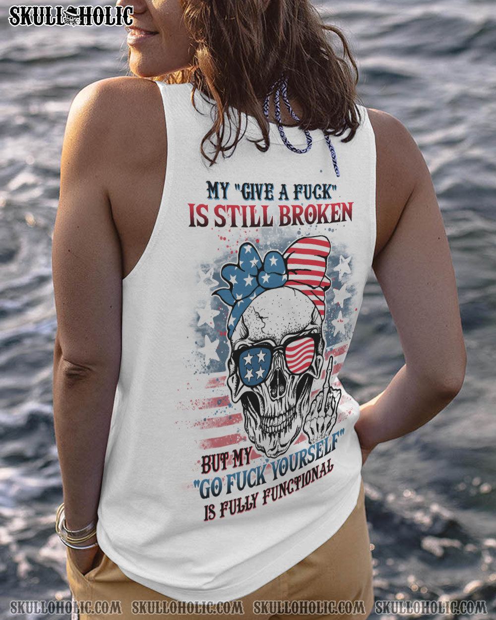 MY GIVE A F FLAG SKULL ALL OVER PRINT - TLTW0112221