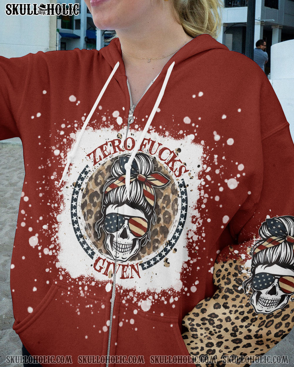 ZERO FCKS GIVEN LEOPARD FLAG ALL OVER PRINT - YHHG2911221