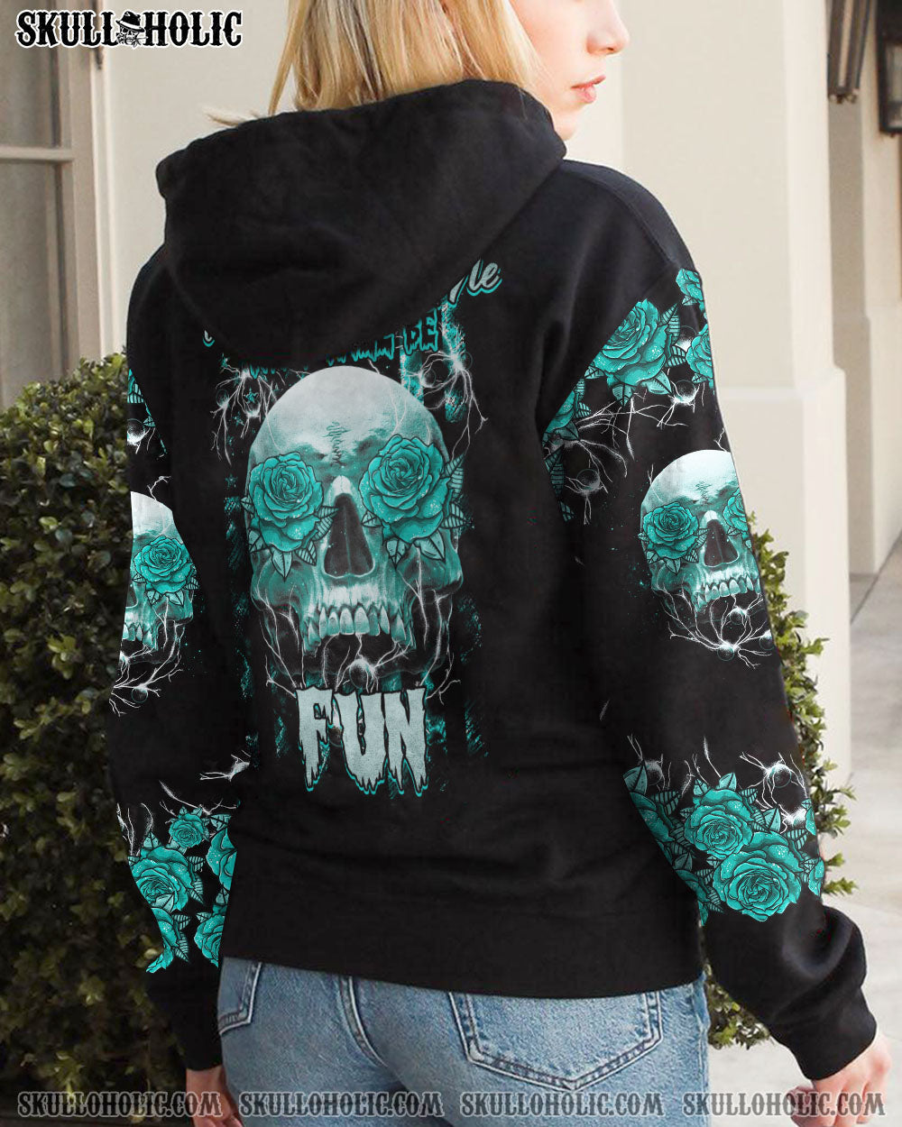 UNDERESTIMATE ME ROSE SKULL FLAG ALL OVER PRINT - TLTM2610222