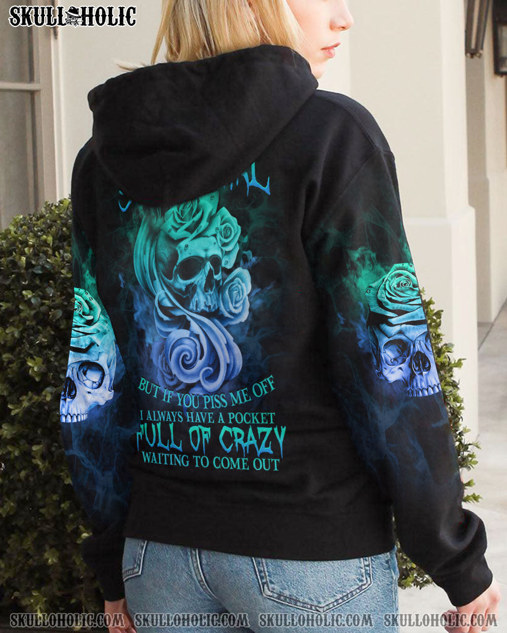 I AM A SWEET GIRL SKULL ROSE ALL OVER PRINT - YHHG2109221