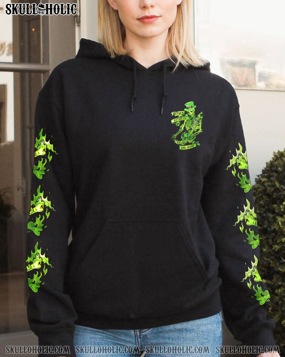 STUCK BETWEEN SKELETON FLAG PATRICK'S DAY ALL OVER PRINT - TLTW1801232