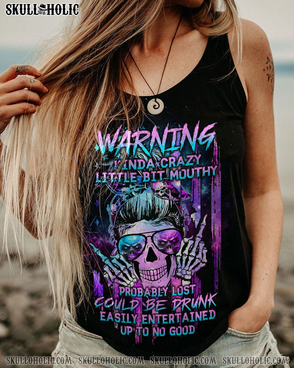 WARNING KINDA CRAZY CRACK FLAG ALL OVER PRINT - TLTW2610221