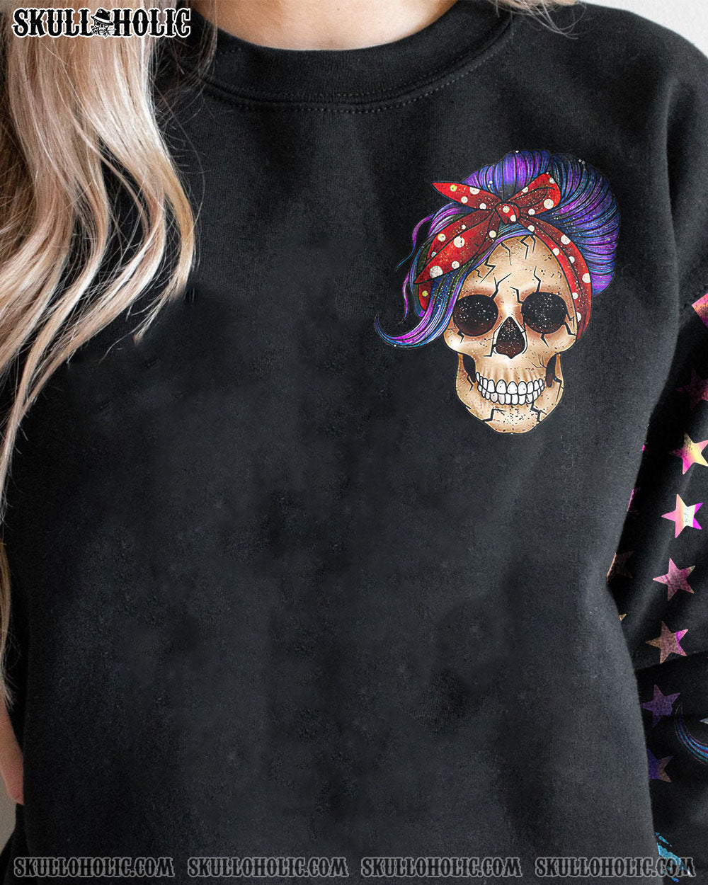 DON'T TRY TO PURPLE MESSY BUN FLAG ALL OVER PRINT - TLTR1512222