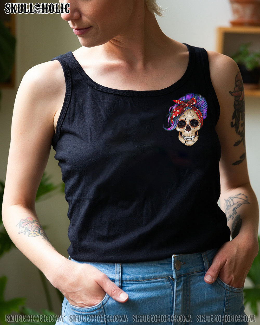 DON'T TRY TO PURPLE MESSY BUN FLAG ALL OVER PRINT - TLTR1512222