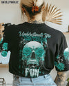 UNDERESTIMATE ME ROSE SKULL FLAG ALL OVER PRINT - TLTM2610222