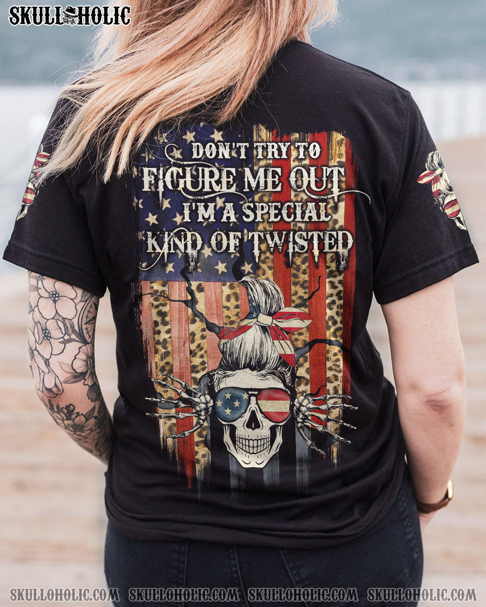DON'T TRY TO FIGURE ME FLAG ALL OVER PRINT - TLTW2111224