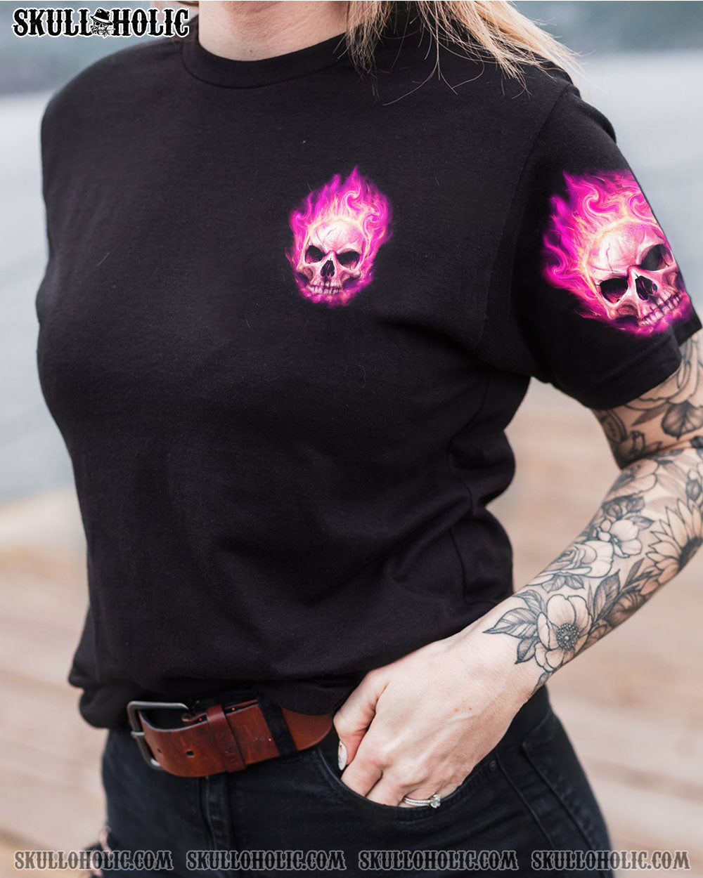 I AM WHO I AM FIRE SKULL FLAG ALL OVER PRINT - TLNZ0312223