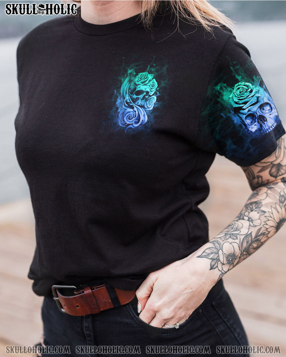 I AM A SWEET GIRL SKULL ROSE ALL OVER PRINT - YHHG2109221