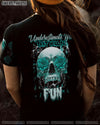 UNDERESTIMATE ME ROSE SKULL FLAG ALL OVER PRINT - TLTM2610222