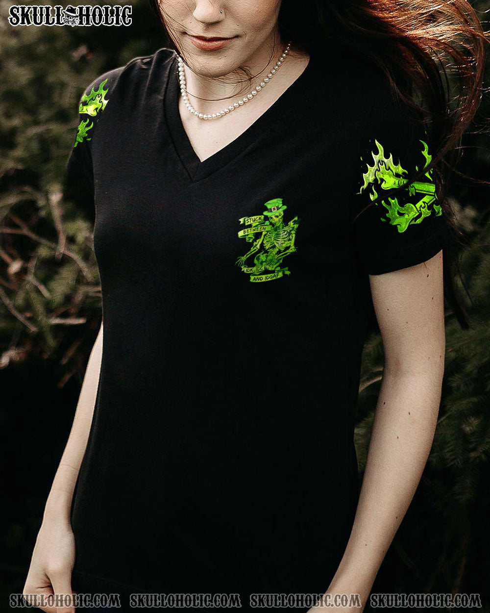 STUCK BETWEEN SKELETON FLAG PATRICK'S DAY ALL OVER PRINT - TLTW1801232