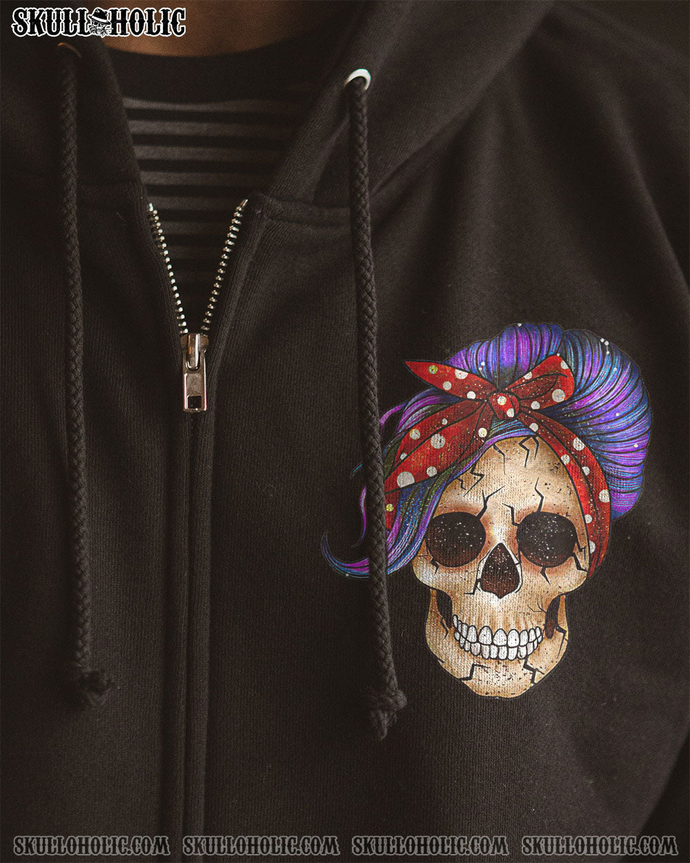 DON'T TRY TO PURPLE MESSY BUN FLAG ALL OVER PRINT - TLTR1512222