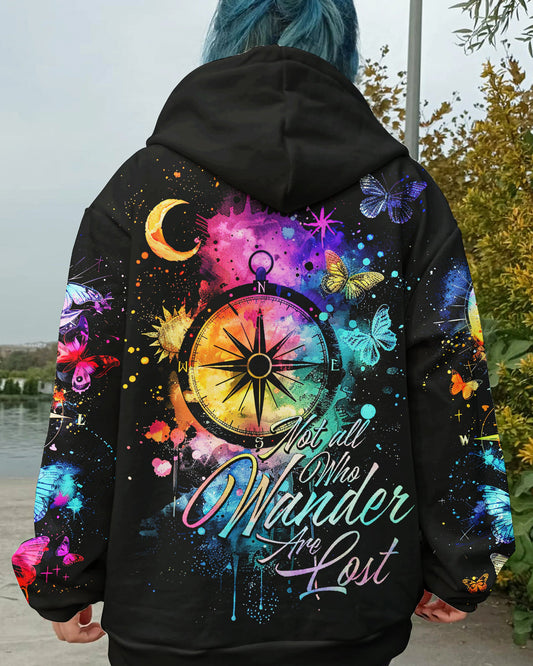 NOT ALL WHO WANDER ARE LOST COMPASS ALL OVER PRINT - TY0403242