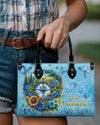 Not All Who Wander Are Lost Leather Handbag