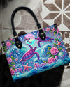 Bigcrowns SEA TURTLE UNDER MOON LEATHER HANDBAG W1807243