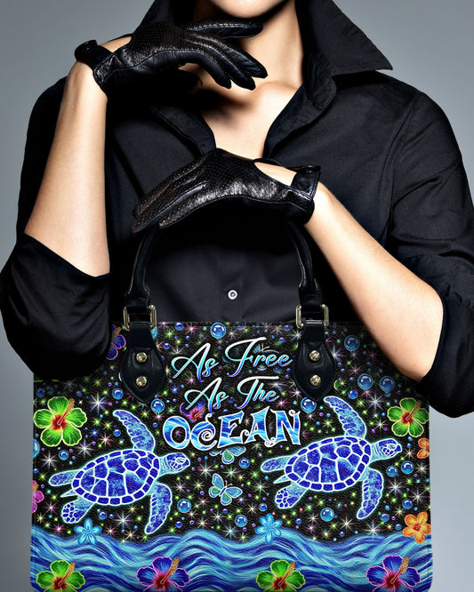 As Free As The Ocean Leather Handbag
