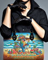 It'S 5 O'Clock Somewhere Parrot Leather Handbag