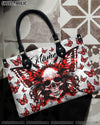 DEMON BUTTERFLY SKULL LEATHER HANDBAG - TYTM0404244