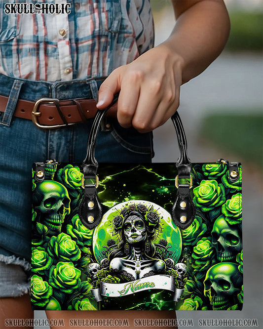 SUGAR SKULL ROSE LEATHER HANDBAG - TLNT3105244