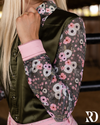 POPPY SAGE SATIN MESH PERFORMANCE RODEO SHIRT