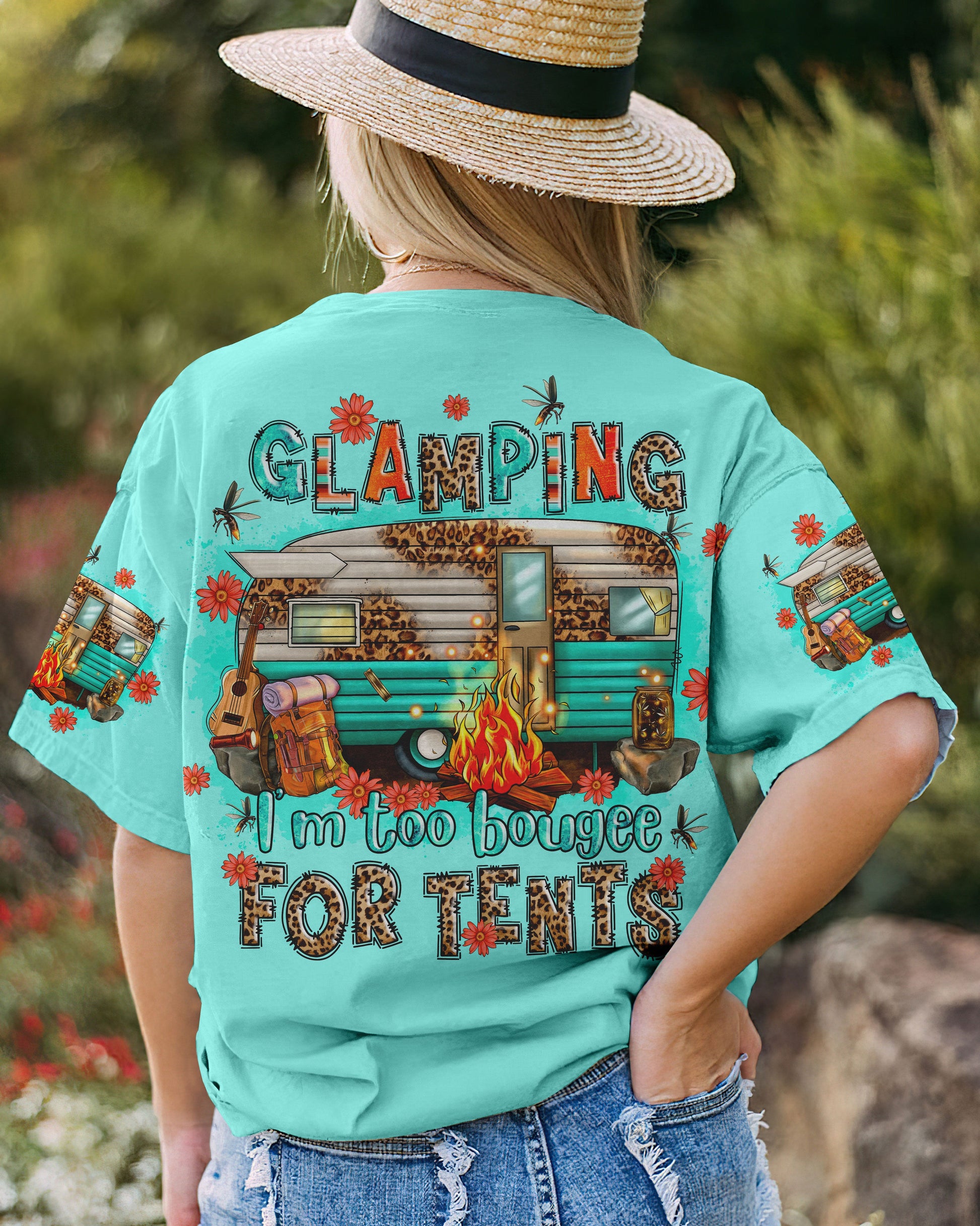 GLAMPING I'M TOO BOUGEE ALL OVER PRINT - TLNO1907233