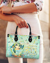 Don'T Worry Beach Happy Turtle Leather Handbag