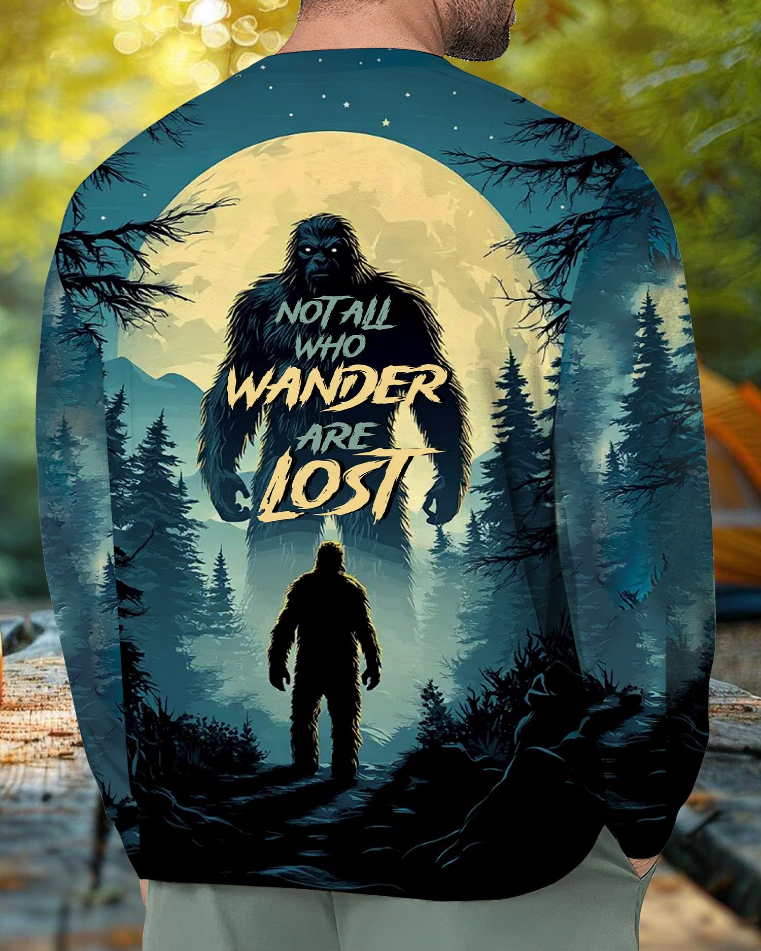 Not All Who Wander Are Lost Bigfoot Mountain All Over Print
