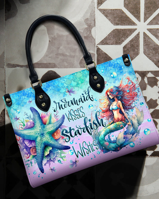 Mermaid Kisses Starfish Wishes Leather Handbag