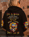 I'M A B DON'T TRY ME SUNFLOWER SKULL FLAG ALL OVER PRINT - TLNT1505232