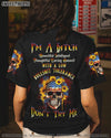 I'M A B DON'T TRY ME SUNFLOWER SKULL FLAG ALL OVER PRINT - TLNT1505232