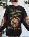 I'M A B DON'T TRY ME SUNFLOWER SKULL FLAG ALL OVER PRINT - TLNT1505232