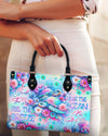 Smell The Sea Feel The Breeze Turtle Leather Handbag