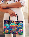 Salty Lil' Beach Turtle Leather Handbag