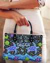 As Free As The Ocean Leather Handbag