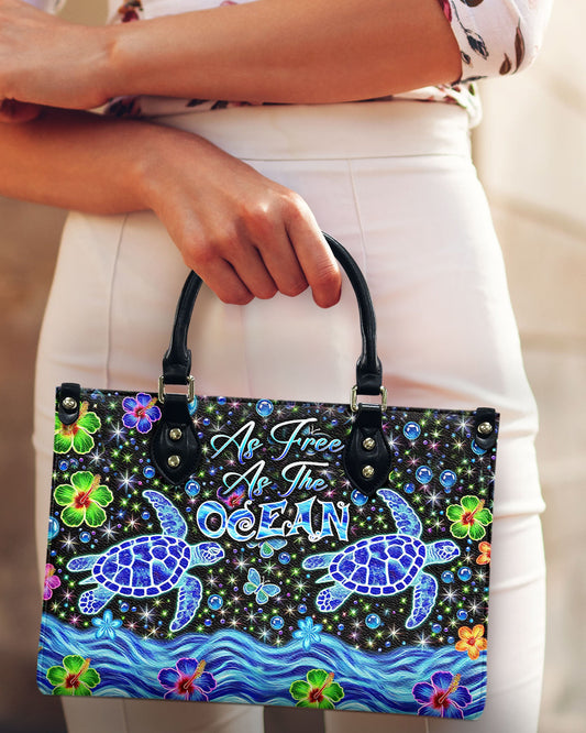 As Free As The Ocean Leather Handbag