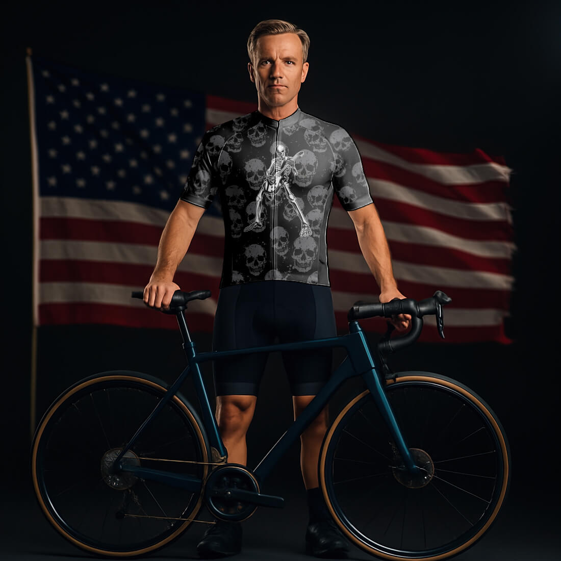 Skeleton Cycling Jersey for Men