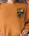 SHE IS SUNSHINE SUNFLOWER SKULL ALL OVER PRINT - YHLN0902231