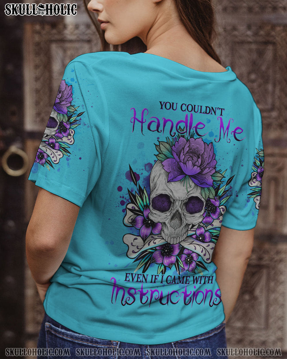 YOU COULDN'T HANDLE ME SKULL ALL OVER PRINT - YHHG2302233
