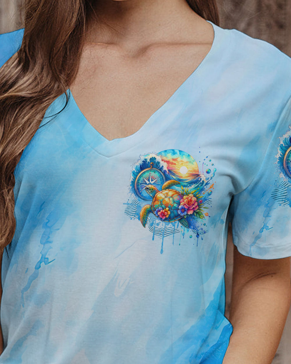 SALTWATER HEALS EVERYTHING COMPASS TURTLE ALL OVER PRINT - TLTR2911234