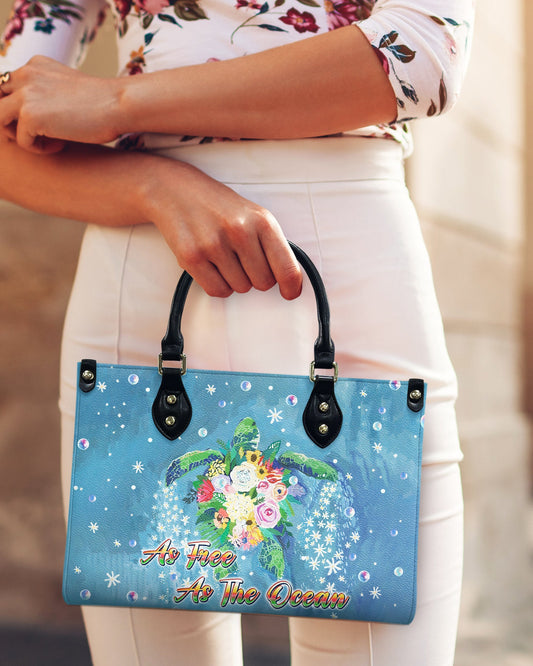 As Free As The Ocean Turtle Leather Handbag