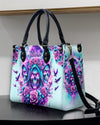 THREE SKULL REAPER ROSES LEATHER HANDBAG - TLPQ2503242