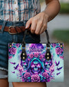 THREE SKULL REAPER ROSES LEATHER HANDBAG - TLPQ2503242