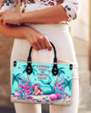 Mermaid Kisses And Starfish Wishes Leather Handbag
