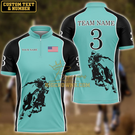 BigCrowns | Custom Shirt For Polo Team - Cyan