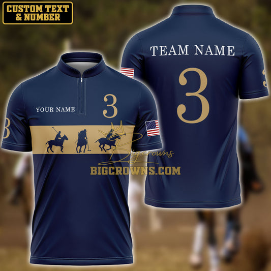 BigCrowns | Custom Shirt For Polo Team - Navy Blue