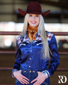 TUCSON NAVY SATIN PERFORMANCE RODEO SHIRT