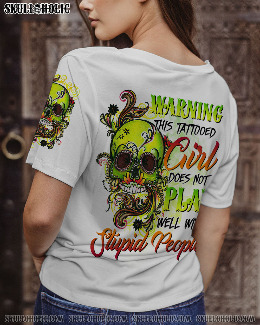 WARNING THIS TATTOOED GIRL ALL OVER PRINT - TLTR2112221