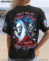 DON'T TRY TO FIGURE ME OUT SKULL ANGEL DVIL ALL OVER PRINT  -  TLTR1704253