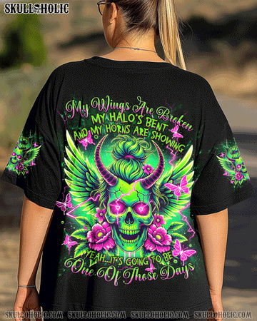 IT'S GOING TO BE ONE OF THOSE DAYS MESSY BUN SKULL ALL OVER PRINT   - TLNT2603255
