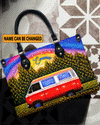 Colorful Camping Leather Handbag